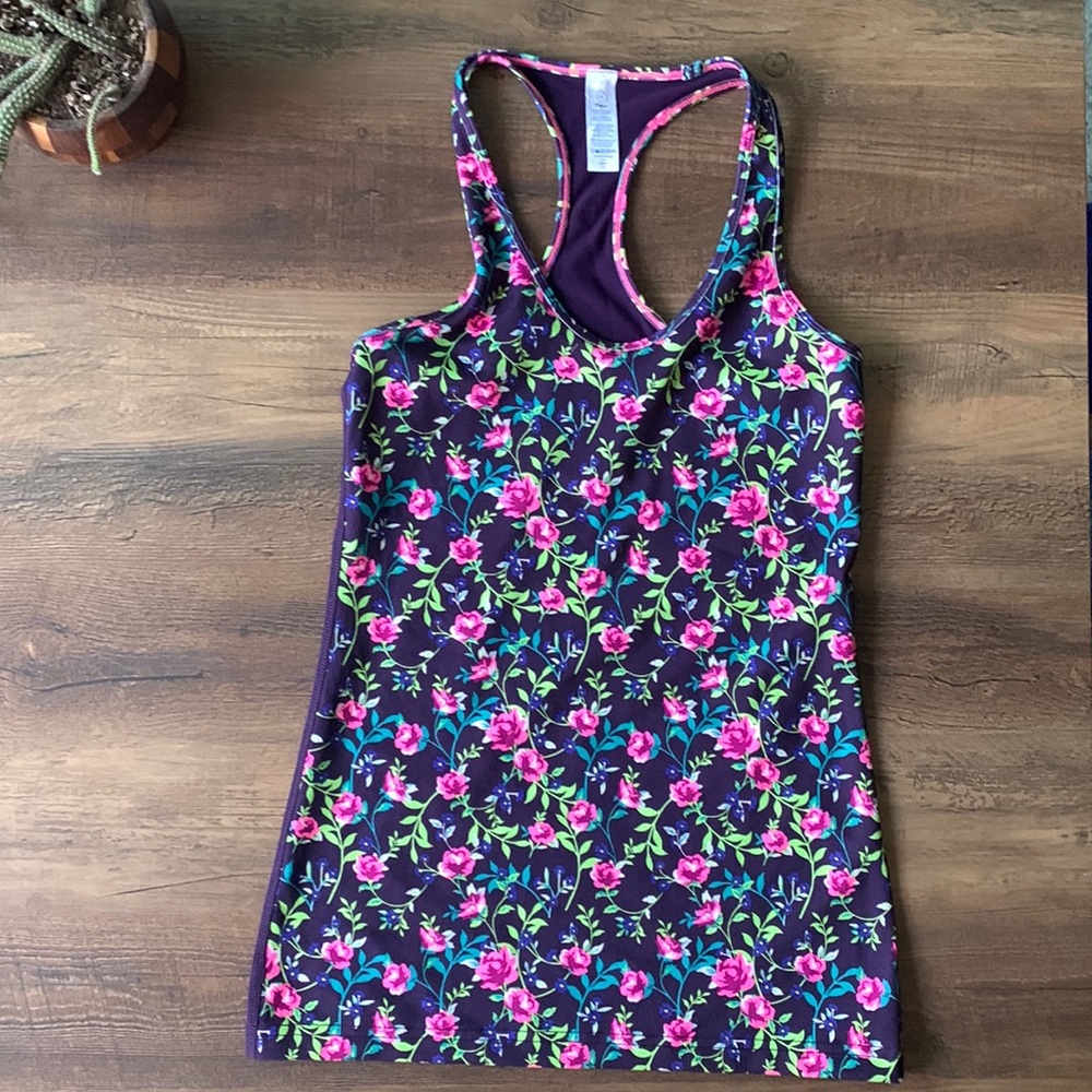 IVIVVA LULULEMON Floral Racerback Tank
